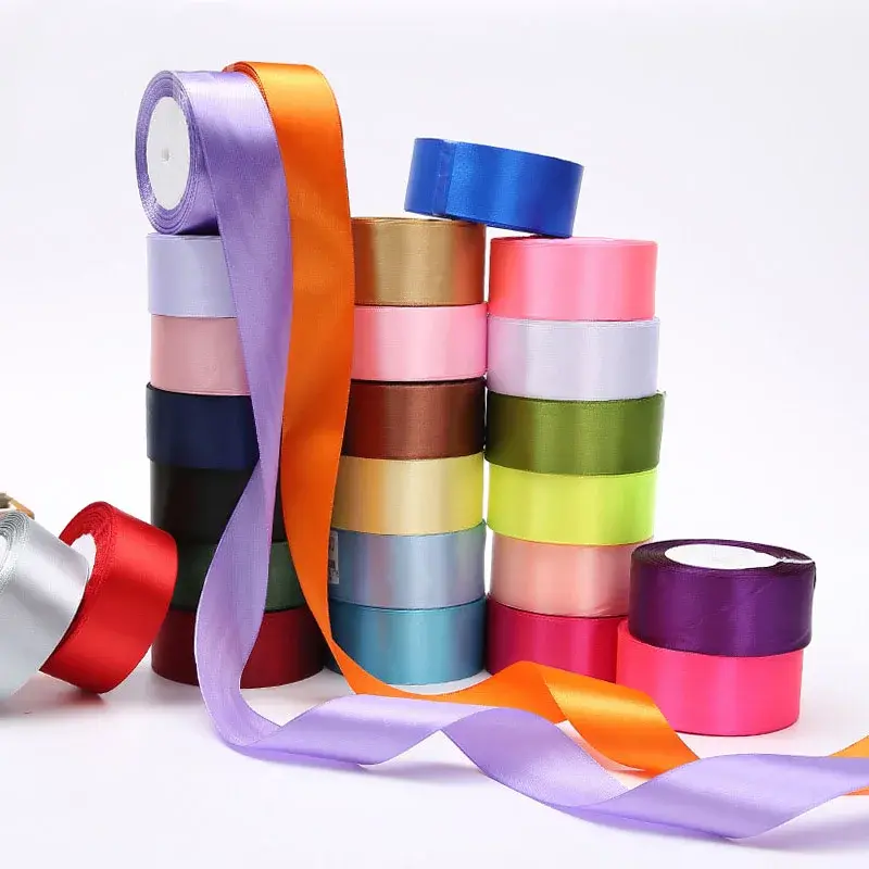 40mm Satin Ribbons for Wedding Birthday Party Gift Wrapping Tape Christmas Halloween Festive Supplies DIY Crafts Handmade Ribbon