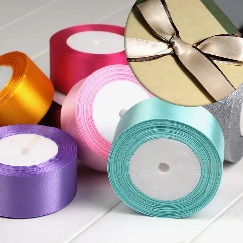 40mm Satin Ribbons for Wedding Birthday Party Gift Wrapping Tape Christmas Halloween Festive Supplies DIY Crafts Handmade Ribbon