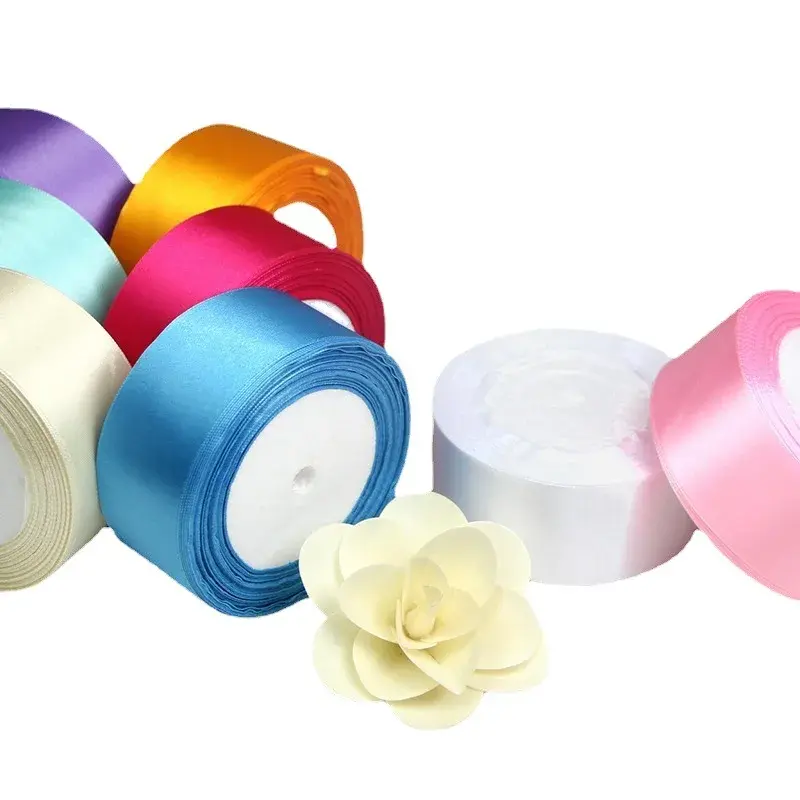 40mm Satin Ribbons for Wedding Birthday Party Gift Wrapping Tape Christmas Halloween Festive Supplies DIY Crafts Handmade Ribbon