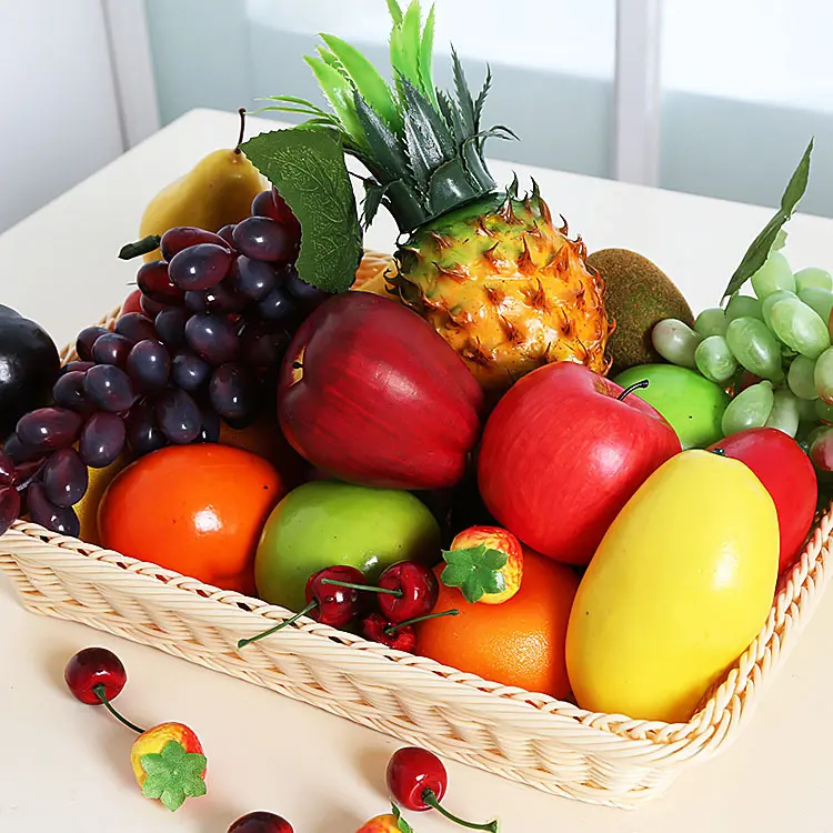 10PCS Apple Pear Orange Lemon Artificial Fruits Christmas Halloween Wedding Birthday Party Home Decor Fake Fruits Vegetables