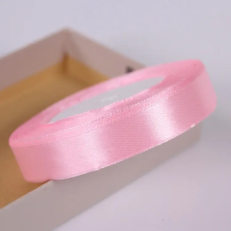 6-10-15-20-25-40-50mm Pink Silk Satin Ribbons Christmas Halloween Wedding Party Gift Wrapping Ribbons 22Meters/Roll
