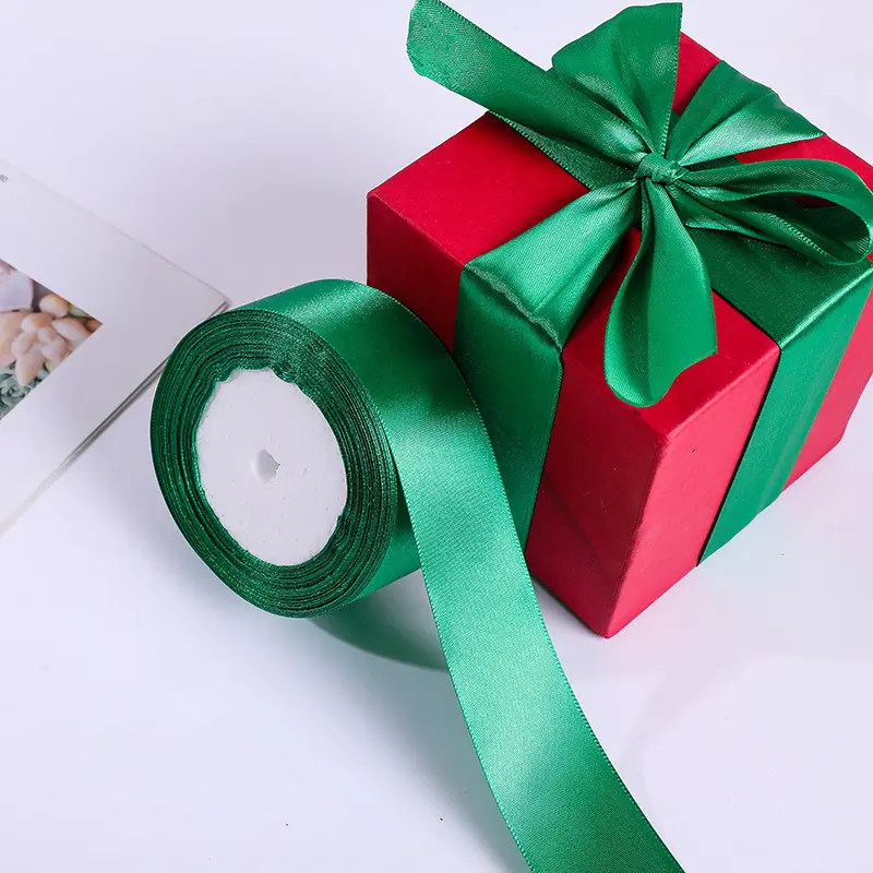 22Meters/Roll 40mm Single Face Satin Ribbons DIY Crafts Fabric Wedding Birthday Party Gift Box Cake Flower Decoration Supplies