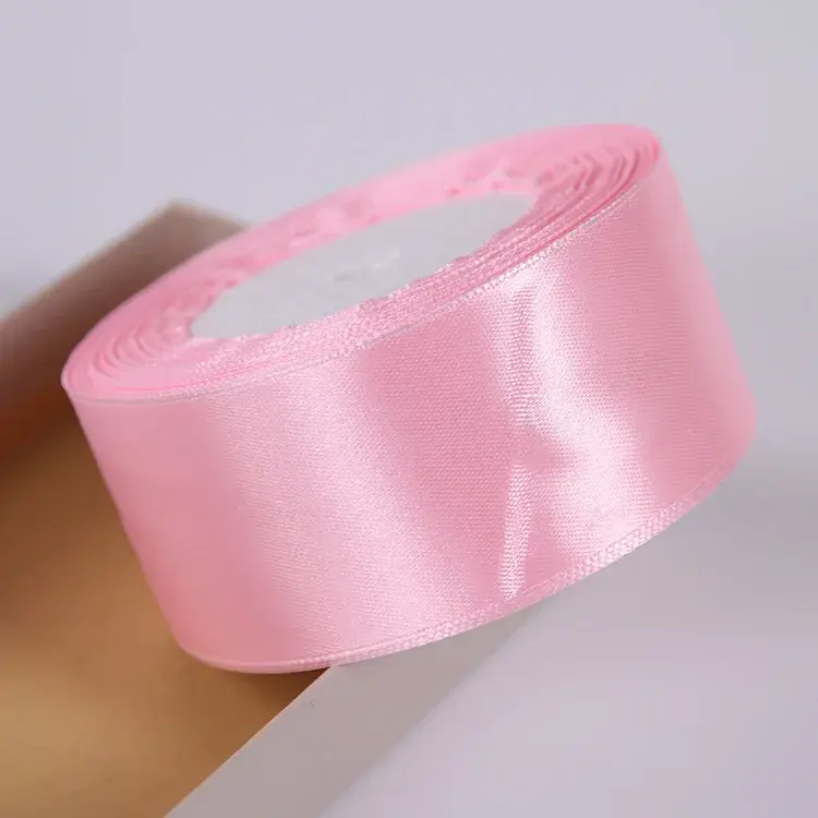 6-10-15-20-25-40-50mm Pink Silk Satin Ribbons Christmas Halloween Wedding Party Gift Wrapping Ribbons 22Meters/Roll
