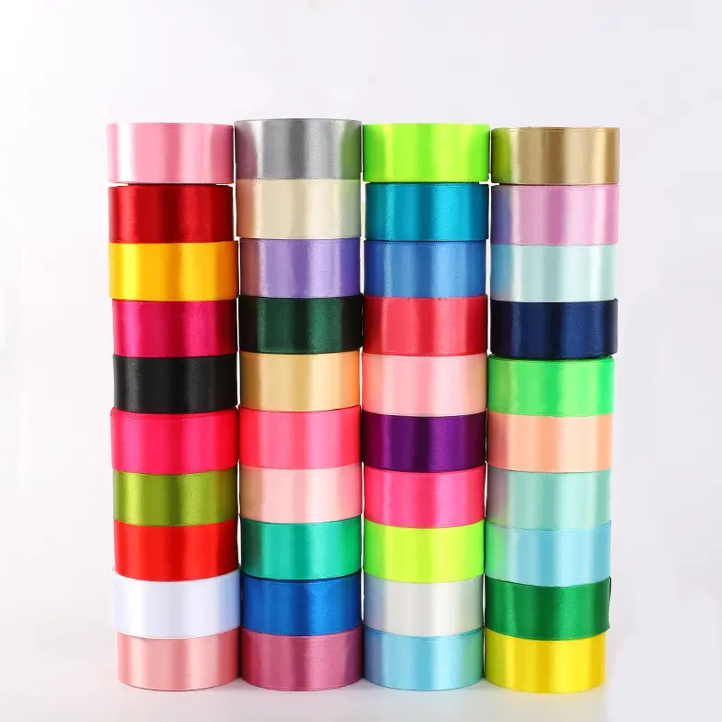 4cm Satin Ribbon Christmas Hallowen New Year Wedding Party Decoration DIY Handmade Crafts Fabric Gift Box Wrapping Tape 25Yards