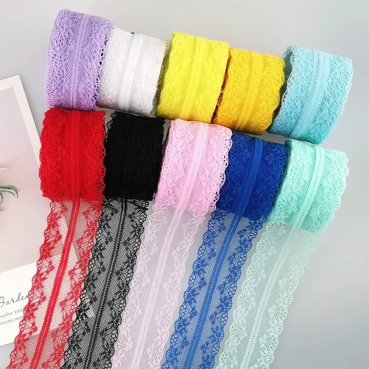 Wholesale 4cm 300Yards/Roll Lace Ribbon Webbing Decoration Love Gift Packing Material Accessories