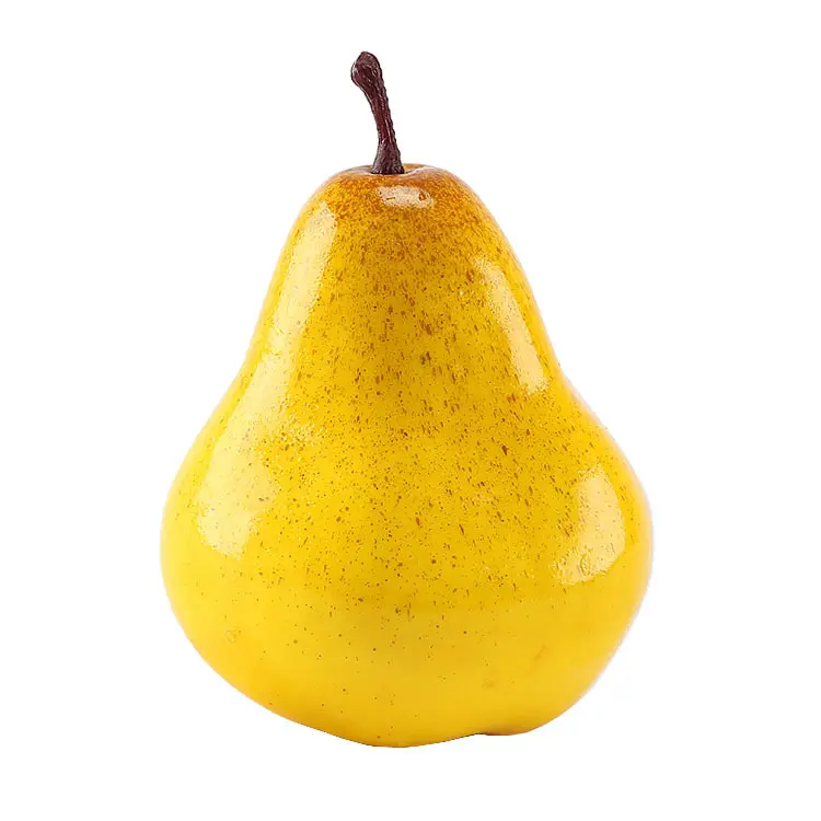 8x11cm 5PCS Yellow Artificial Pears Home Garden Decoration Artificial Fruits Festive & Party Supplies Simulation Pear Ornament