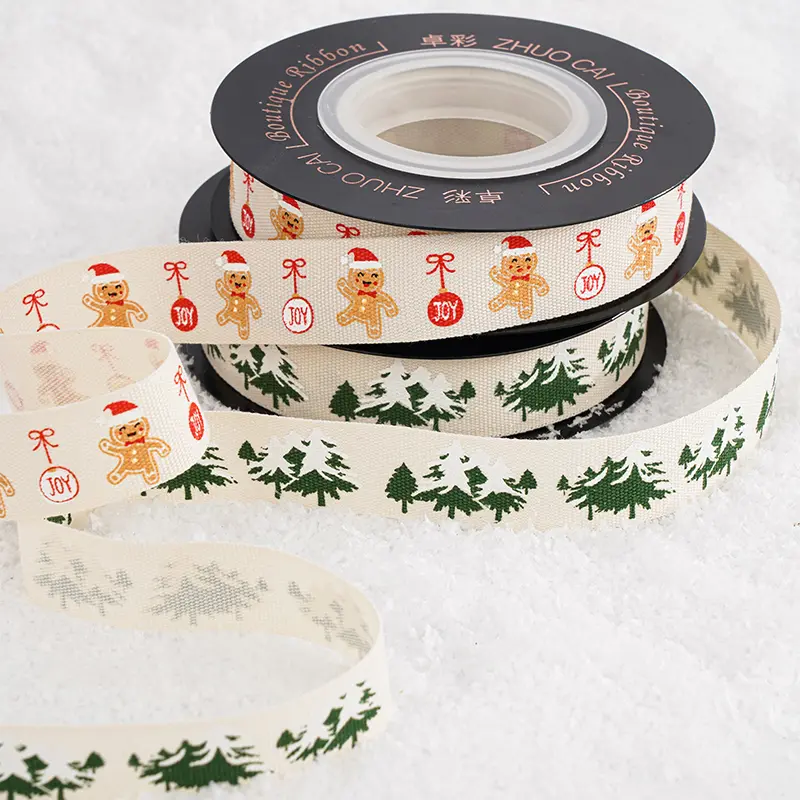 1.6cm X 9m Christmas Ribbons Handmade DIY Gift Box Packaging Decorative Ribbons