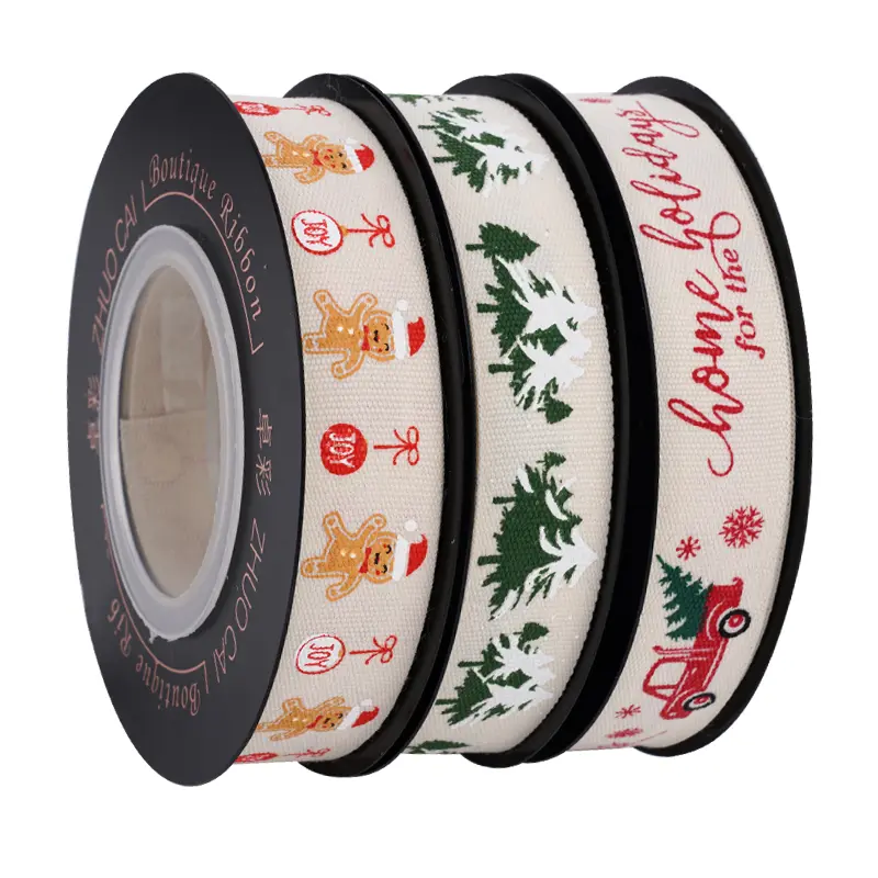 1.6cm X 9m Christmas Ribbons Handmade DIY Gift Box Packaging Decorative Ribbons