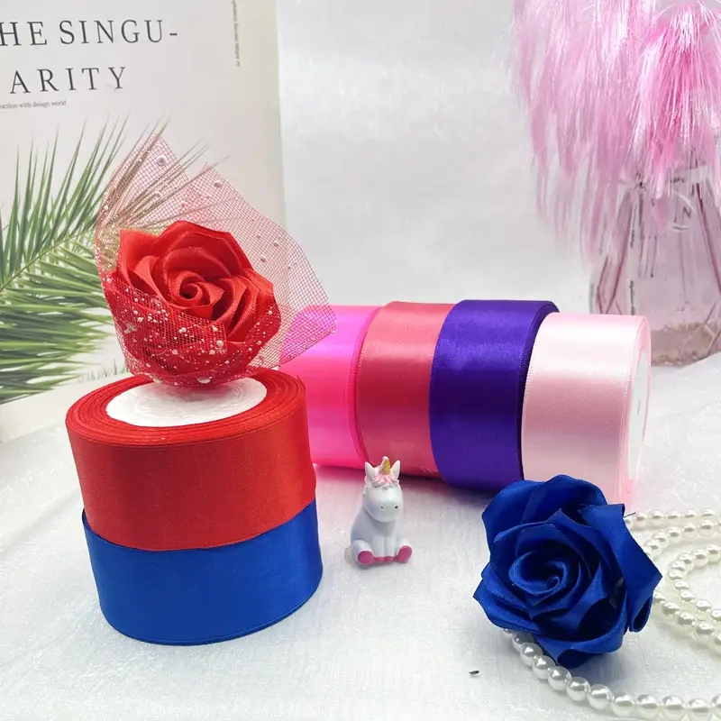 6-10-12-15-20-25mm Satin Ribbon for Christmas Hallowen New Year Wedding Party Decoration DIY Handmade Crafts Gift Wrapping Tape