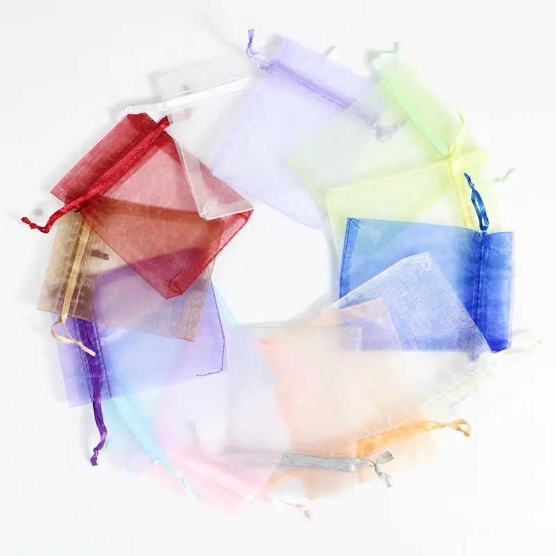 1000pcs 7x9cm Organza Gift Bags Jewelry Packaging Bags Christmas Halloween Wedding Birthday Party Candy Chocolate Wrapping Bags