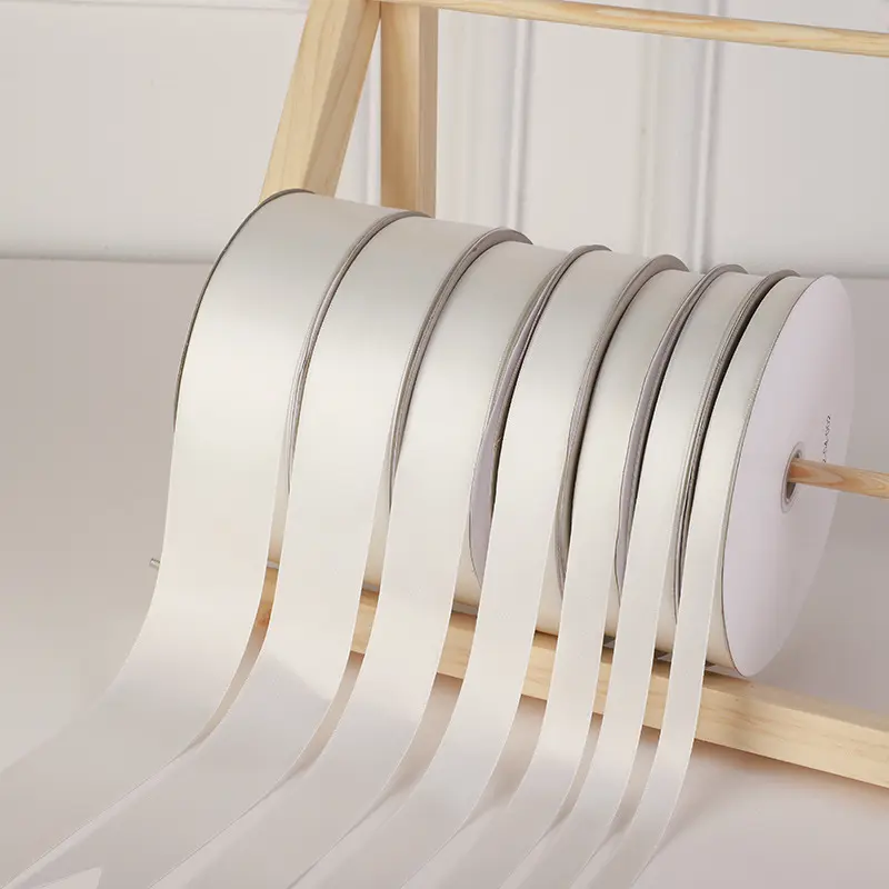 90Meters/Roll White Satin Silk Ribbons DIY Artificial Roses Crafts Supplies Sewing Accessories 6/10/12/15/20/25/40/50mm