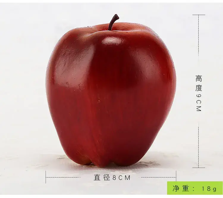 5piece Artificial Red Delicious Apple Home Garden Kitchen Ornaments Fake Fruits Crafts Food Photography Props Party Supplies