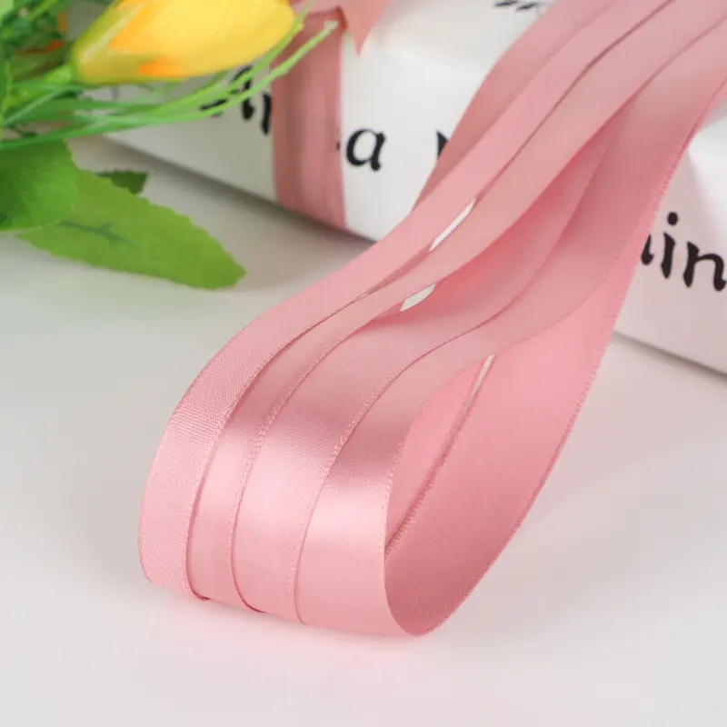 6/10/12/15/20/25/40mm DouShaPink Polyester Satin Ribbon Chrismas Wedding Party Decoration Bow DIY Hair Accessories 90Meters/Roll