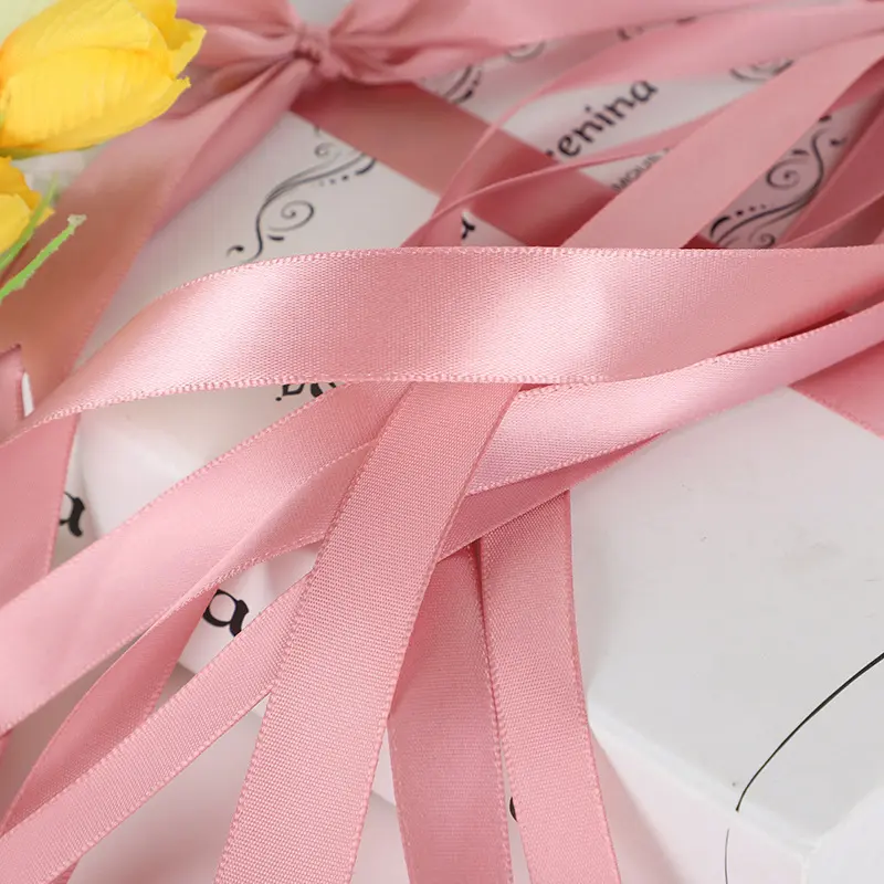 6/10/12/15/20/25/40mm DouShaPink Polyester Satin Ribbon Chrismas Wedding Party Decoration Bow DIY Hair Accessories 90Meters/Roll