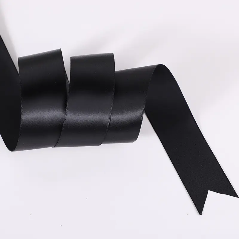Black Satin Ribbon 100Yards 6/10/12/15/20/25/38/50mm Fabric Sewing Supplies Gift Bow Handmade DIY Craft Packaging