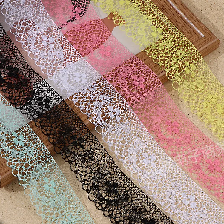 10Meters/Roll 40mm Colorful Non-Stretchy Lace Ribbon DIY Apparel Sewing Fabric Handmade Crafts Supplies Lace Tape Gift Wrapping