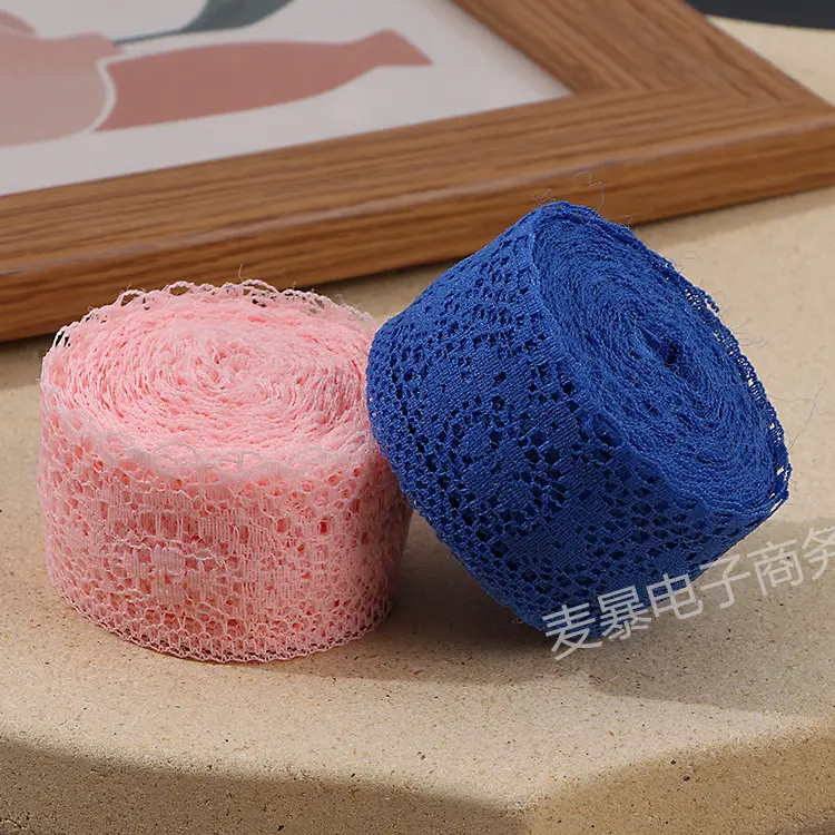 10Meters/Roll 40mm Colorful Non-Stretchy Lace Ribbon DIY Apparel Sewing Fabric Handmade Crafts Supplies Lace Tape Gift Wrapping