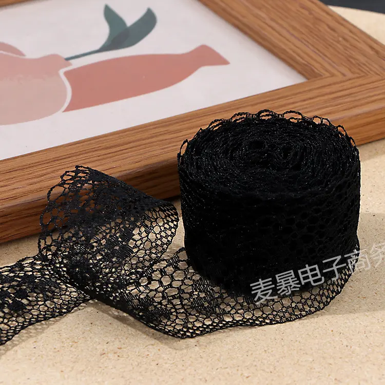10Meters/Roll 40mm Colorful Non-Stretchy Lace Ribbon DIY Apparel Sewing Fabric Handmade Crafts Supplies Lace Tape Gift Wrapping