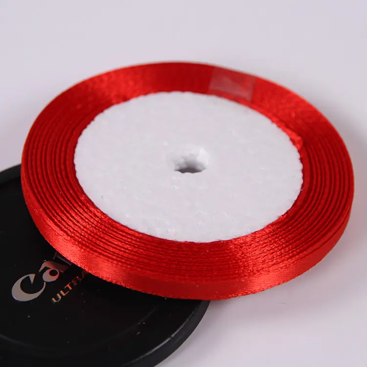 22Meters/Roll 6mm Satin Riboon DIY Sewing Fabric Handmade Crafts Supplies Christmas Halloween Wedding New Year Decoration Tape