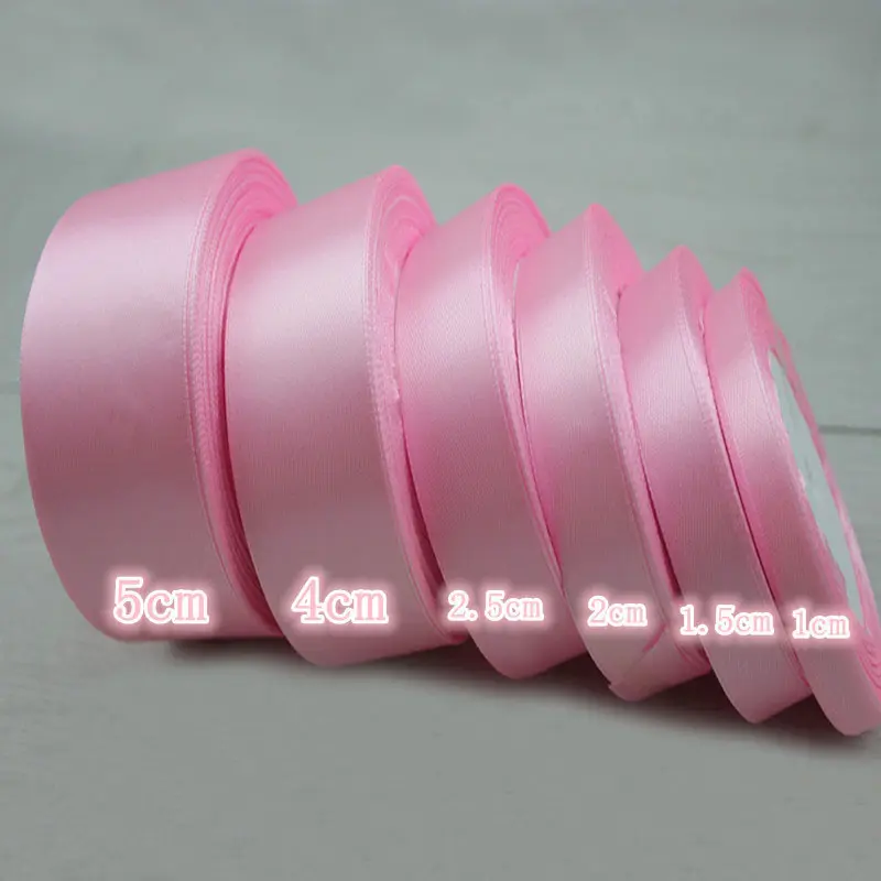 6-10-15-20-25-40-50mm Satin Ribbon White Black Pink Wine Red Blue Purple Green Orange Yellow Brown Gray Ribbon DIY Crafts Fabric