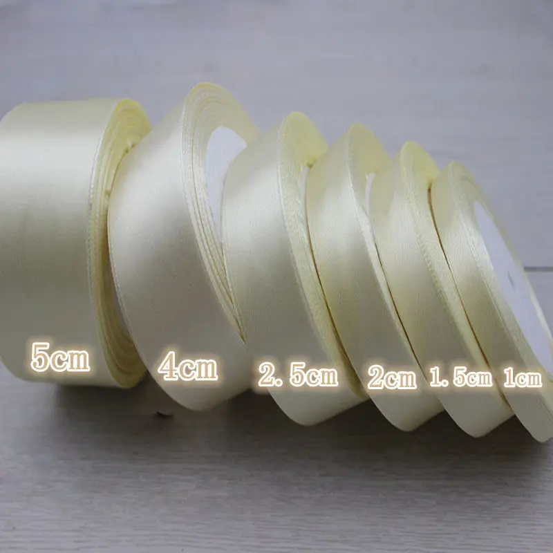 6-10-15-20-25-40-50mm Satin Ribbon White Black Pink Wine Red Blue Purple Green Orange Yellow Brown Gray Ribbon DIY Crafts Fabric