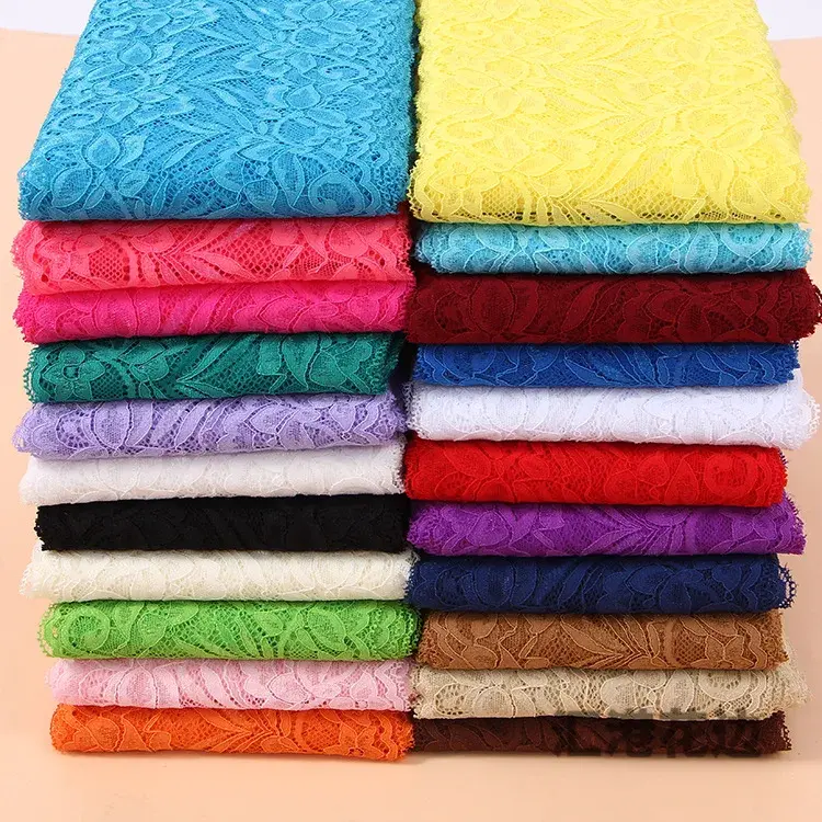 15cm Wide Elastic Stretchy Floral Lace Ribbon DIY Apparel Sewing Fabric Black White Red Pink Blue Purple Green Yellow Lace Tape