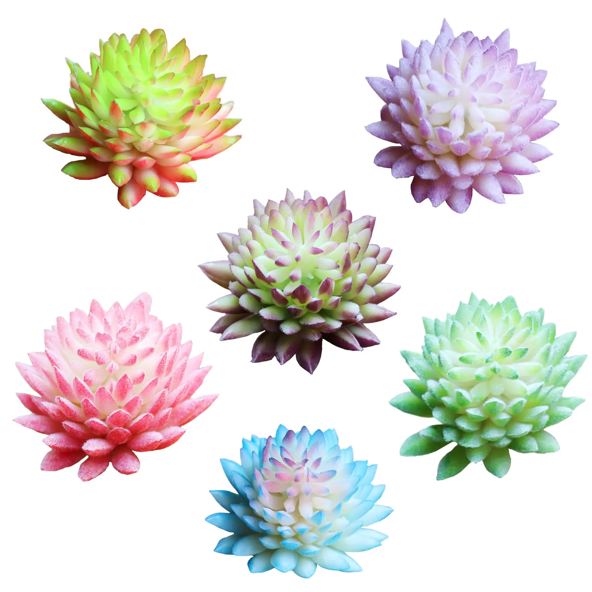 Mix 39Styles Green Artificial Succulents Plants Home Garden Bedroom Office Outside Decor Fake Plants Desktop Mini Small Bonsai