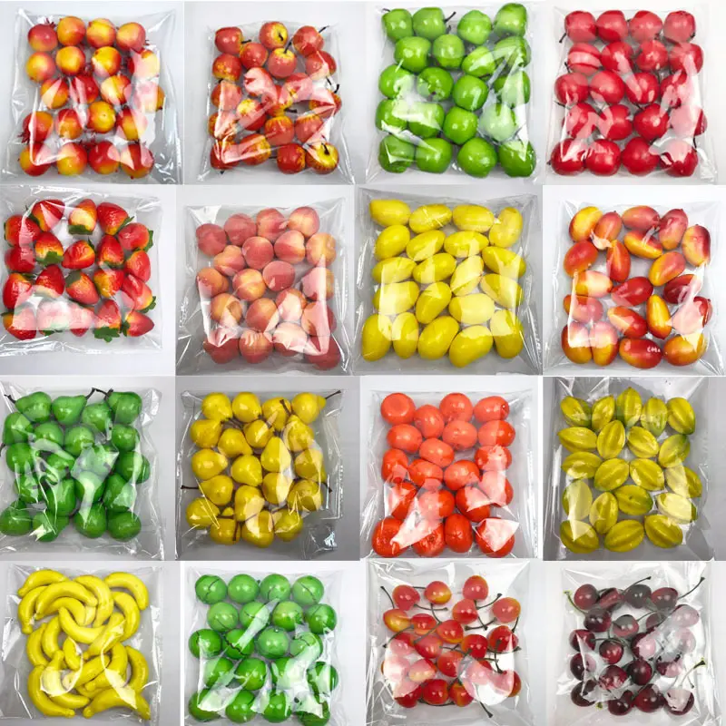 20PCS/Set Mini Artificial Foods & Vegetables Christmas Birthday Party Festive Supplies Home Garden Decoration Artificial Fruits