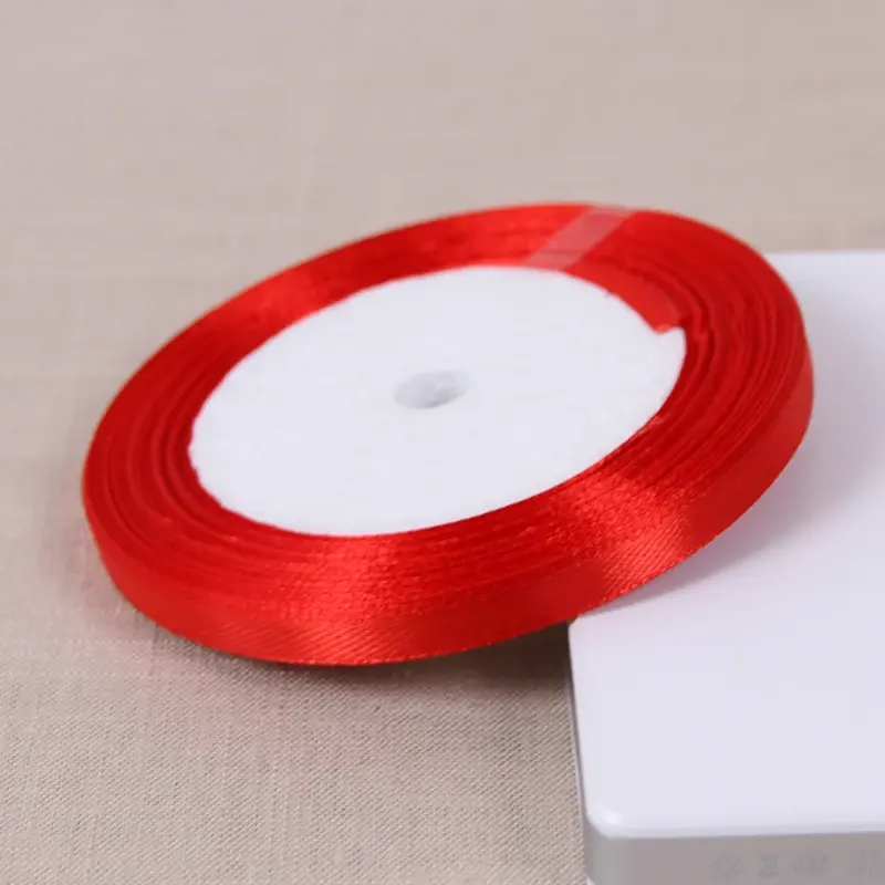 Red Satin Ribbons Christmas Halloween Wedding Birthday Party Gift Packaging DIY Sewing Crafts Material Scrapbooking Accessories