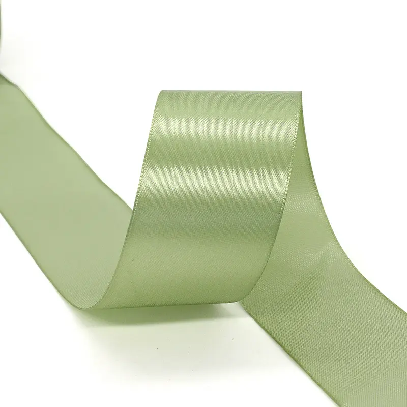 Grass Green Satin Ribbon 22meters/Roll -91meters/Roll Wedding Party Home Decoration Flower Packaging Bows for Crafts Ribbon