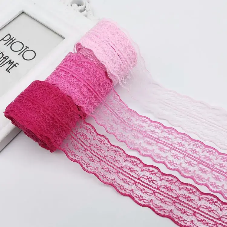 10Meters/Roll 45mm Colorful Non-Stretchy Lace Ribbon DIY Apparel Sewing Fabric Handmade Crafts Supplies Lace Tape Gift Wrapping