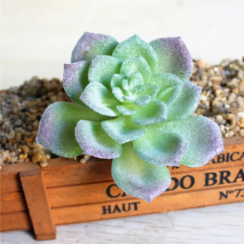 39Styles Green Flocked Artificial Succulent Plants Home Garden Bedroom Hotel Christmas Halloween Wedding Party Decor Fake Plants
