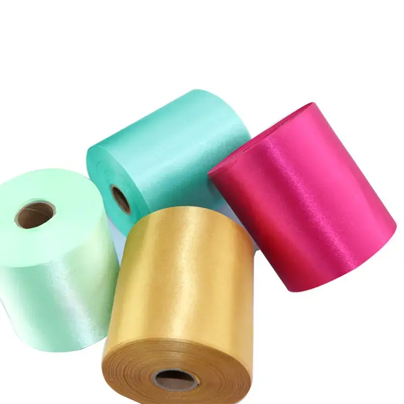 10cm Single Face Satin Ribbon Christmas Halloween New Year Party Wedding Decoration Tape