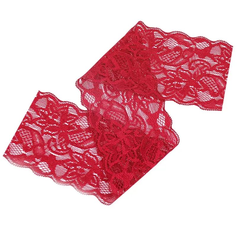 8cm Colorful Elastic Lace Ribbon Hollow Out Floral Pattern White Lace Trimming DIY Crafts Sewing Garment Accessories Lace Tape