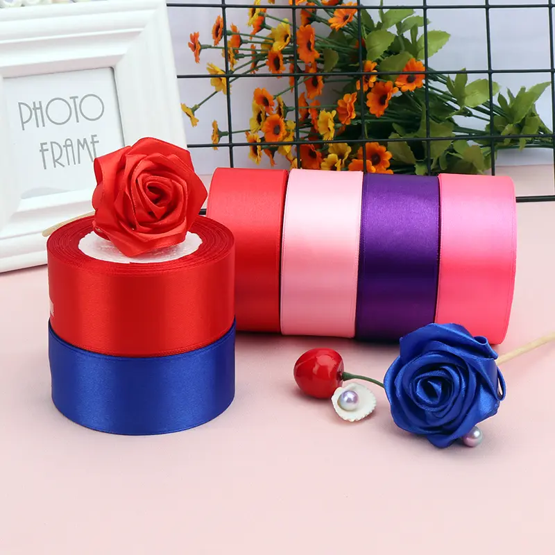 6-10-12-15-20-25-40-50mm Satin Ribbons 22Meters/Lot Christmas Halloween Wedding Birthday Party Gift Wrapping Ribbon DIY Crafts