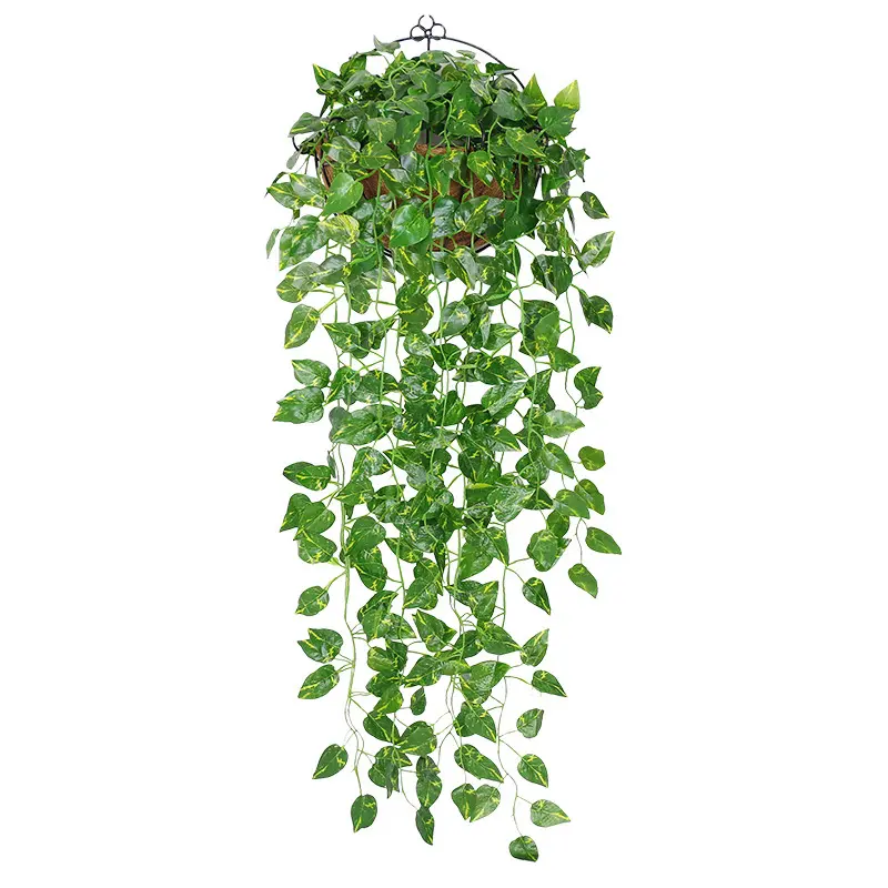 90cm Green Artificial Leaves Plants Vine Wedding Party Home Garden Fence Decoration Rattan Wall Hanging Creeper Ivy Garland
