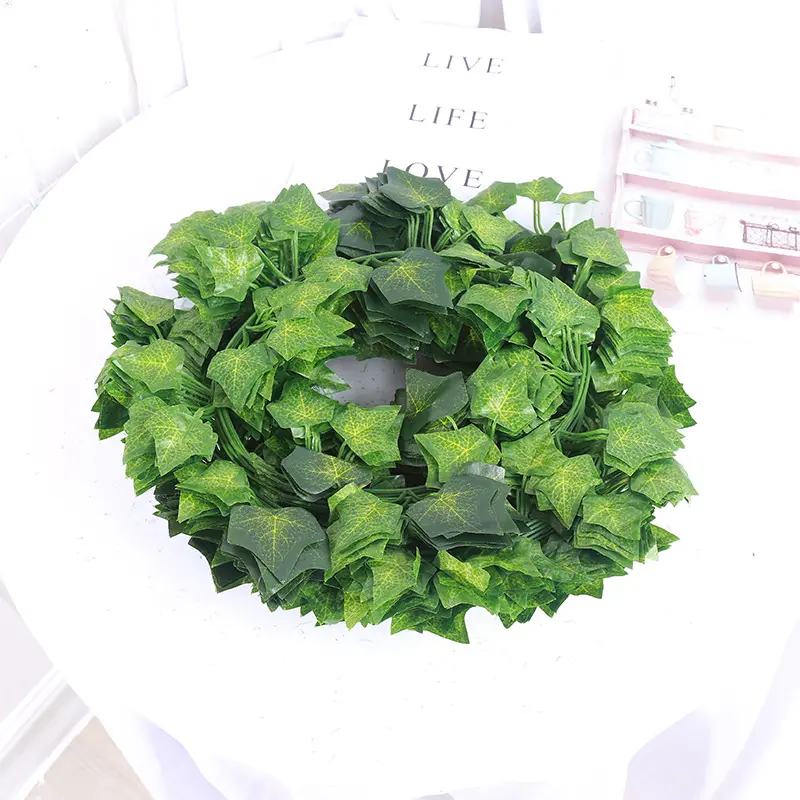 200cm Vivid Artificial Plants Creeper Grape Green Leaves Ivy Vine Garland For Home Garden Party Wedding Wall Decor Rattan String