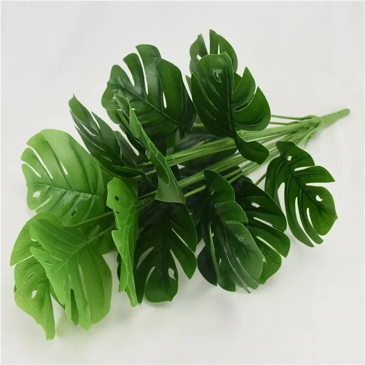 18Heads 50cm Artificial Monstera Leaves Green Plants Home Garden Living Room Bedroom Balcony Decoration Tropical Fake Plants