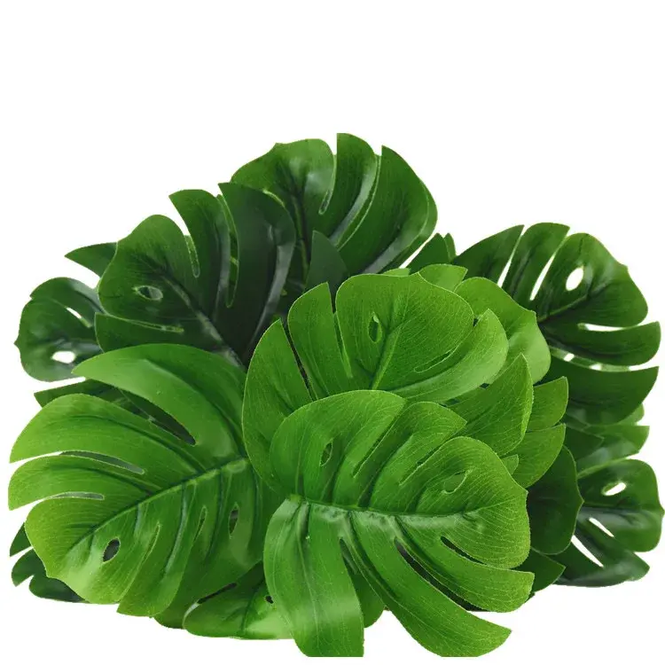 18Heads 50cm Artificial Monstera Leaves Green Plants Home Garden Living Room Bedroom Balcony Decoration Tropical Fake Plants