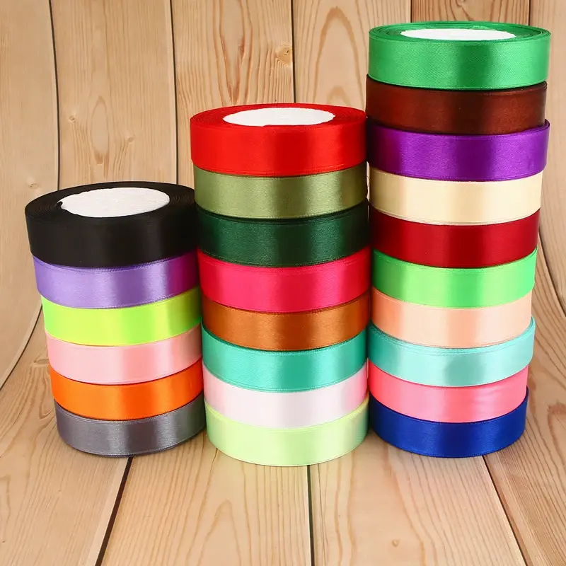22Meters/Roll 20mm Satin Riboon Handmade Crafts Supplies Christmas Halloween Wedding New Year Decoration Tape