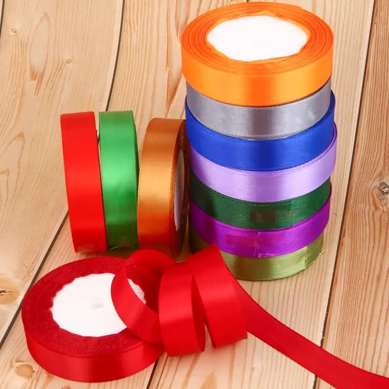 22Meters/Roll 20mm Satin Riboon Handmade Crafts Supplies Christmas Halloween Wedding New Year Decoration Tape