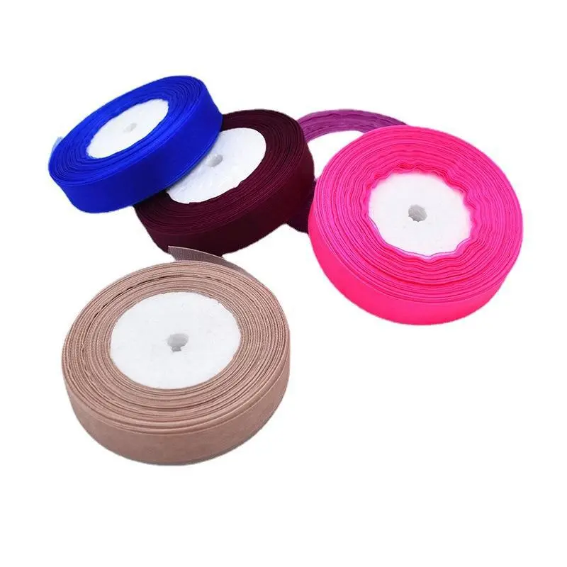Organza Ribbon 12/15/20/25/40/50mm (50 Yards/roll) Gift Wrapping Decoration Christmas Silk Ribbons Lace Fabric Sewing Supplies