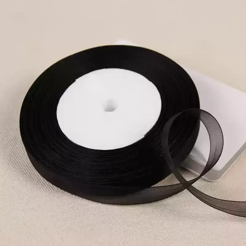 Organza Ribbon 12/15/20/25/40/50mm (50 Yards/roll) Gift Wrapping Decoration Christmas Silk Ribbons Lace Fabric Sewing Supplies