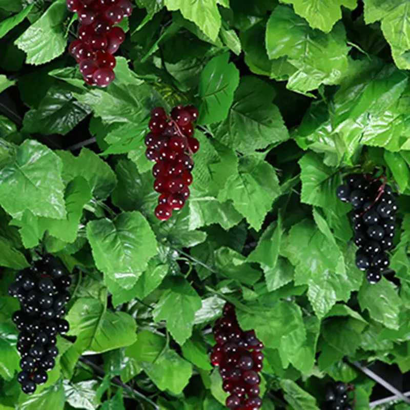 Black Red Green Artificial Grapes Wedding Birthday Party Supplies Artificial Fruits Home Garden Decoration 2M Grapes Vine Rattan