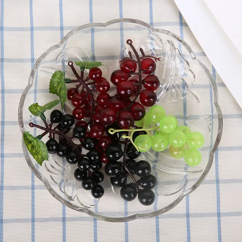 Black Red Green Artificial Grapes Wedding Birthday Party Supplies Artificial Fruits Home Garden Decoration 2M Grapes Vine Rattan