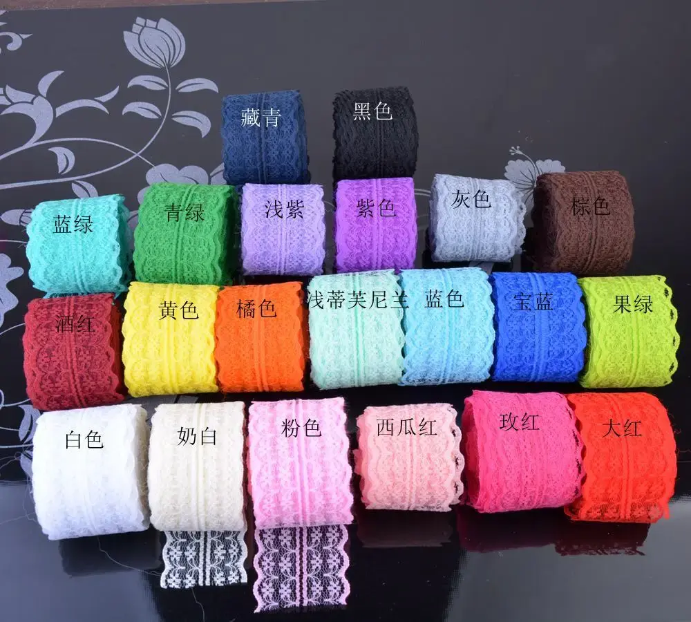 45mm Non-Stretchy Hollow Out Floral Lace Ribbon 10Meters/Roll Colorful DIY Apparel Sewing & Fabric Lace Tape Gift Box Wrapping