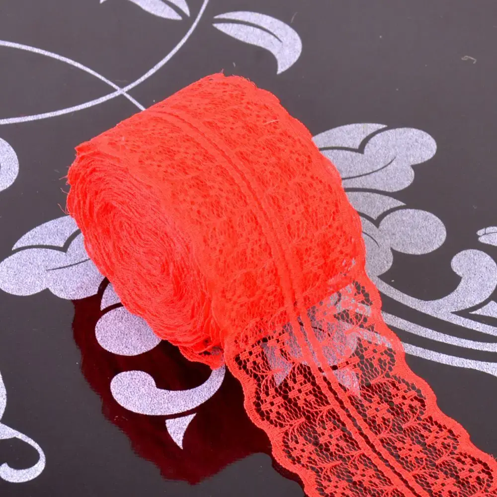 45mm Non-Stretchy Hollow Out Floral Lace Ribbon 10Meters/Roll Colorful DIY Apparel Sewing & Fabric Lace Tape Gift Box Wrapping