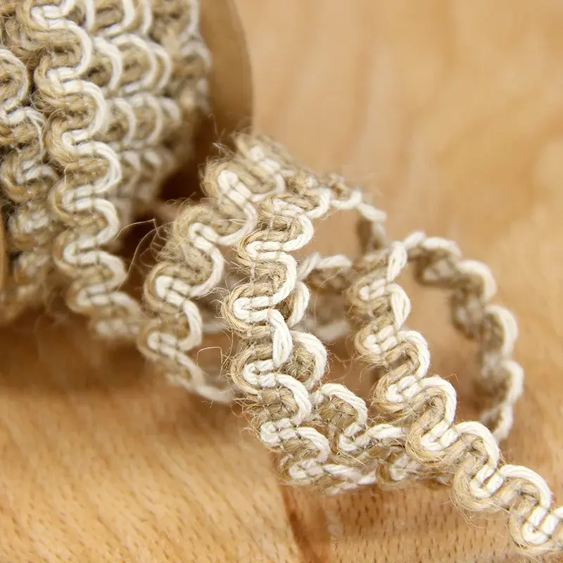 5mmx5M Vintage Jute Burlap Hessian Ribbon DIY Gift Box Packaging Lace Christmas Wedding Party Photography Wall Decor Webbing