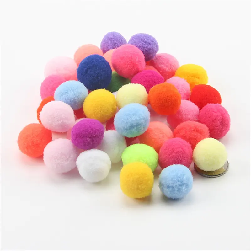Mix Color White Pink Pompon 20mm Pom Pom Soft Fluffy Pompoms Balls DIY Handmade Sewing Craft Supplies Decorating Kids Toys 20g