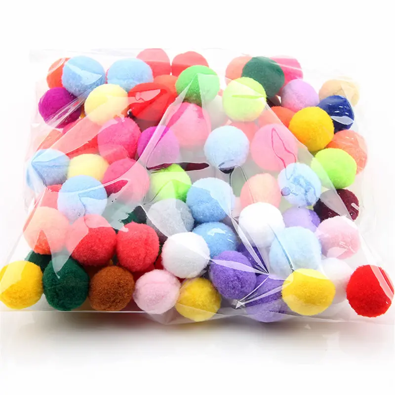 Mix Color White Pink Pompon 20mm Pom Pom Soft Fluffy Pompoms Balls DIY Handmade Sewing Craft Supplies Decorating Kids Toys 20g